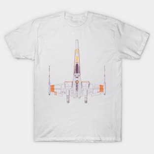 Space Ship - X Wing T-Shirt